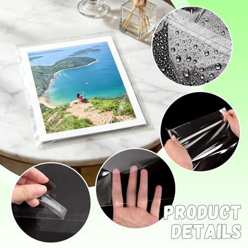 VOKOY 200 Pack 8 3/8 x 10 1/8 inches Crystal Clear Sleeves Storage Bags, Self Sealing Cellophane Bags Magazine Sleeves Protectors for 8x10 Photo Mats Art Prints Drawings - size: 8 x 10 Inch, style: 200 Pack