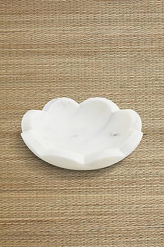 Mud Pie Scallop Marble Dish; 4.5" X 4.5"