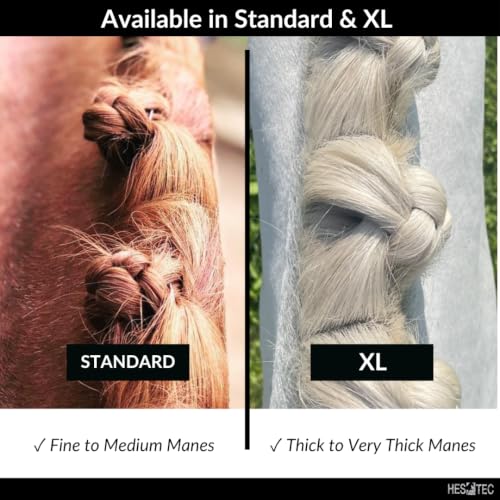 Quick Knot® Deluxe | Mane Braiding Clips for Horses & Ponies | Professional Show Braids in Minutes | No Sewing Required | Reusable (Black, Standard) - color: Black, size: Standard