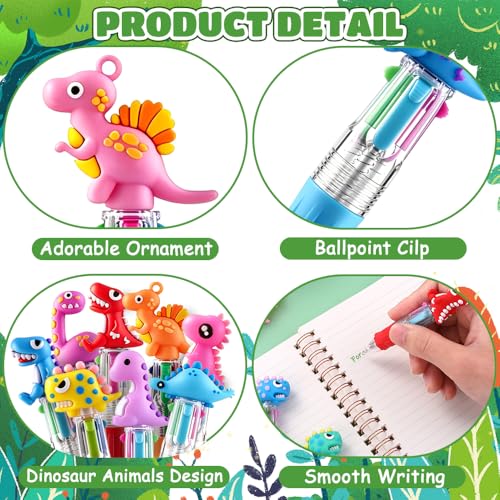 36pcs Mini Multicolor Dinosaur Pens in One for Party Favors Birthdays Gifts - style: Cute Dinosaur-36pcs