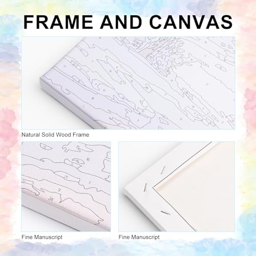 Yezavesu Book Framed Paint by Numbers Kit for Adults Beginner - color: YOP0216, size: 12x12 Inch