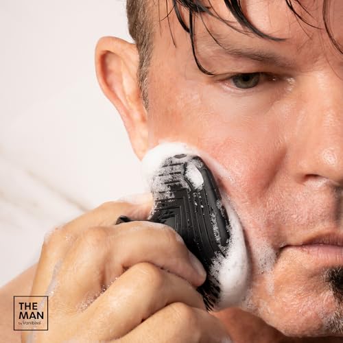 The Man Silicone Face Scrubber for Men, Face Cleansing Brush