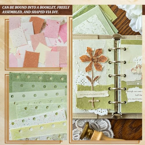 300 Sheet Retro Scrapbook Paper Set, 6 Packs Decorative Paper，for Letter Writing，Scrapbook paper，Junk Journal Supplies，DIY Collage，Card Making Supplies，Collage Background - color: M