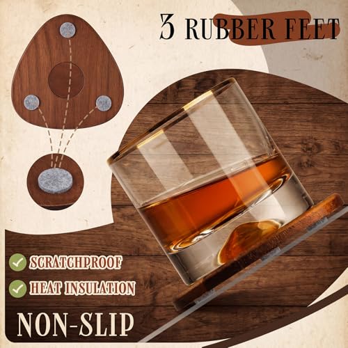 Newtay 6 Pcs Mid Century Modern Coasters Wood Absorbent Coaster,Gray - color: Gray