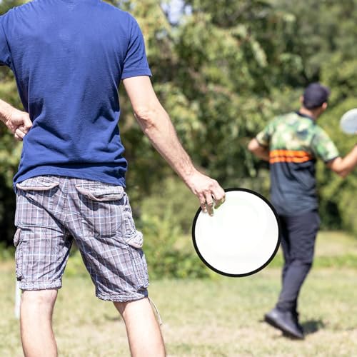Gejoy Foldable Flying Disc Handheld Fan with Bag - color: Black and White