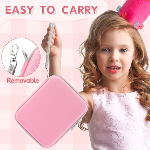 Card Holder for Yoto Cards, 80-Pockets Card Binder with Zipper - color: Pink