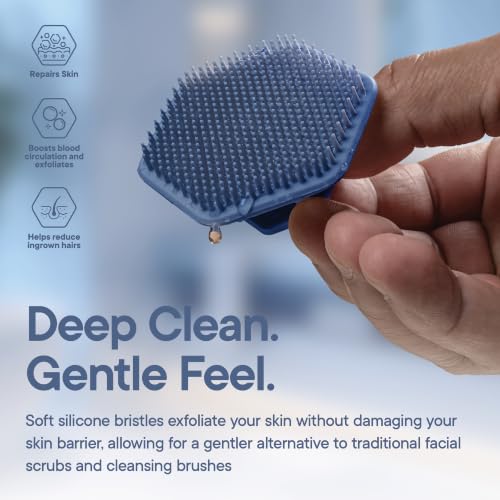 TOOLETRIES Silicone Face Scrubber, Facial Cleansing Brush - Glacier - color: Glacier