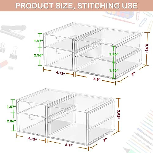 caktraie Acrylic 7-Drawer Makeup & Storage Organizer for Bath,Desk - size: 7 Drawers