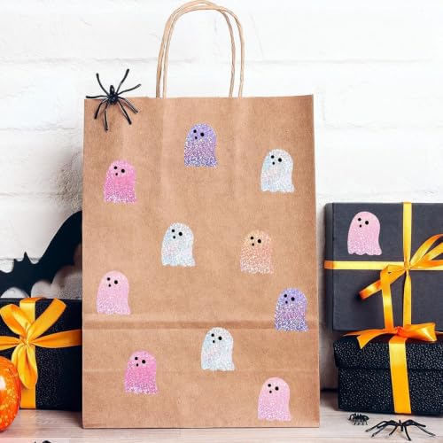 Glitter Ghost Roll Stickers Halloween Decorative Labels for Craft Party - style: Glitter Ghost