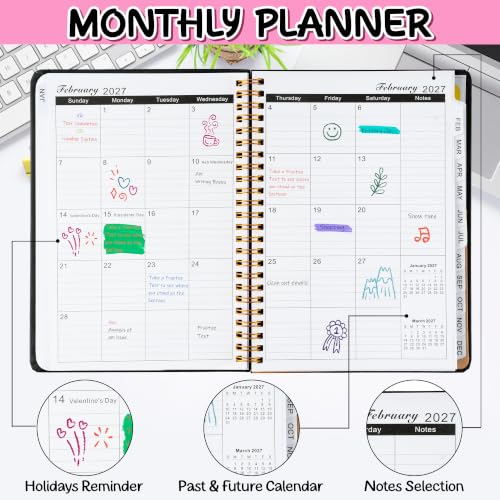 Xqumoi 2027 A5 Planner Black Bitch Sweary Weekly and Monthly Planner Gift - color: Black Bitch 2027, size: A5