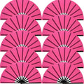 10 PCS Boots on The Ground Hand Fan Bulk - Rave Fans 13 Inch Large Clacking Fans for Line Dancing Make Loud Sounds for Party - color: Pink