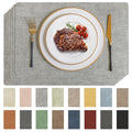 Romanstile Faux Leather Vinyl Placemats Set of 6, Light Grey - color: Light Grey