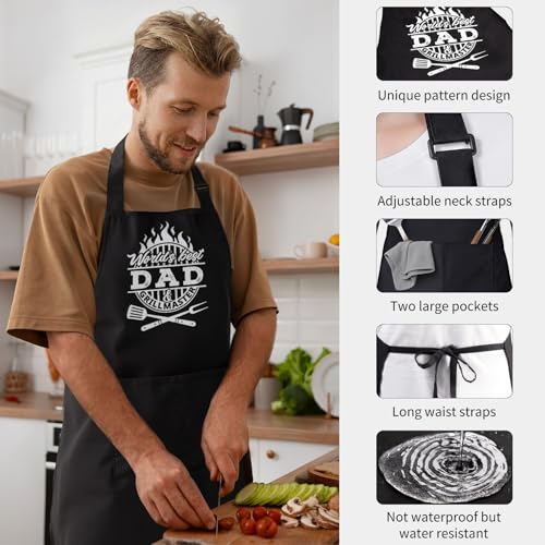 Leebbsin Gift for Dad, Cooking Apron for Dad, Best Dads Birthday Gift