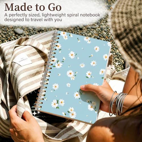 Enkvke Daisy Flower Spiral Notebook Journal A5 - color: Flower-Daisy-A5