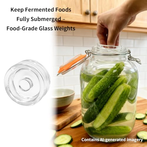 2 Pack Fermentation Jars 1 Gallon with Weights & Airlocks
