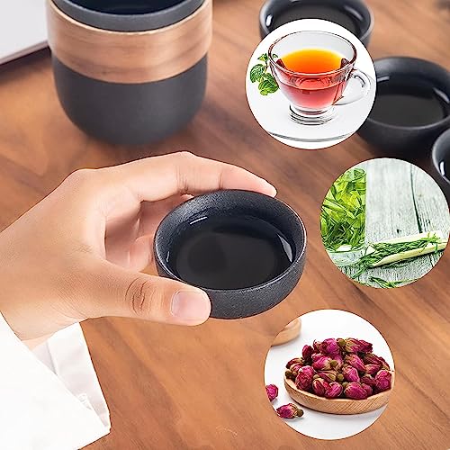TBACW Travel Gongfu Tea Set with 4 Cups, Classic 1 Pot - color: Classic 1 Pot 4 Cups