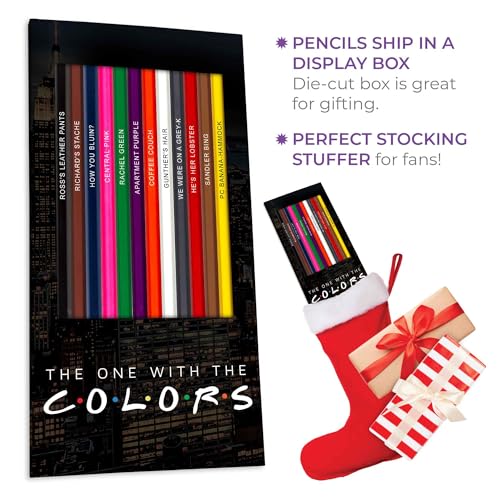 Clever Colors Colored Pencils, 12 Foil-Stamped Gift Set - style: Friends