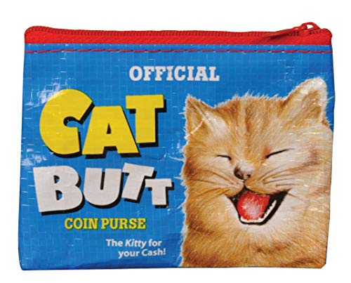 Blue Q Coin Purse - Cute Coin Pouch for Men & Women, Small Pouch Organizer - color: Cat Butt