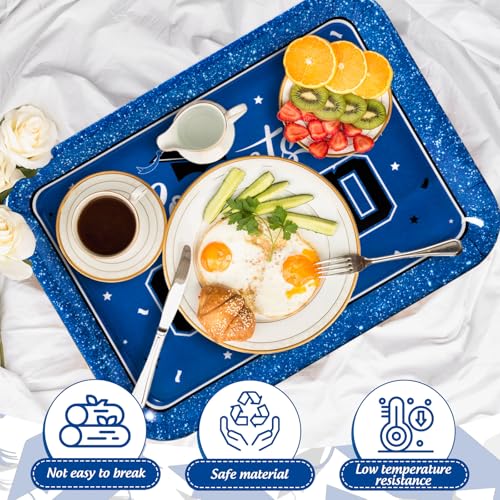 JarThenaAMCS 3Pcs Graduation Serving Trays Reusable Melamine Platter Blue Congrats 2026 Grad Diploma Bachelor's Hat Serving Dishes for Graduate Party Sharing Snacks Fruits Dessert - style: Blue Graduation