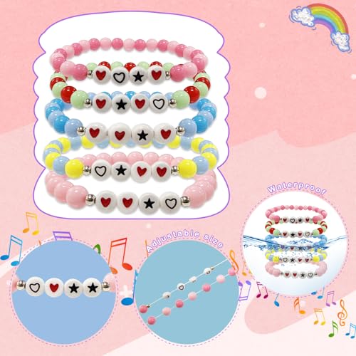 Korea-Pop Inspired Merch toys Bracelets Sets for Women, Korea-Pop Bracelet Friendship Jewelry, for Huntrix Merchandise for Rumi Mira Zoey Fans Christmas Gifts Cosplay Outfits Decor - style: Style A