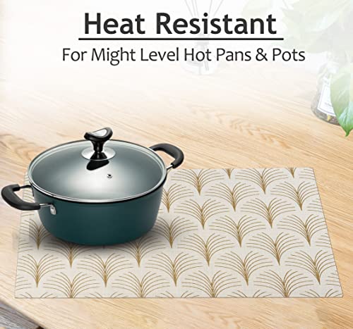 Ruvanti Placemats Set of 6, 100% Cotton Place Mats of 13"x19" – Luminous - color: Luminous
