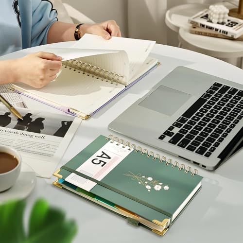 Ovesmusl 5-Subject Hardcover Spiral Notebook, 6.1" x 8.4", College Ruled - color: Green, size: 8.4"x6.1"