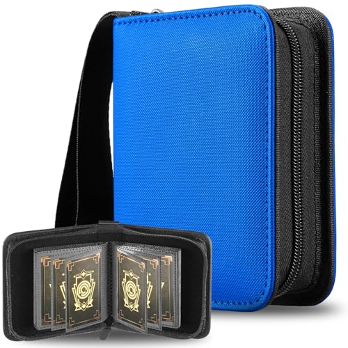 Mini Card Binder, EDUDIIU Single Pokemon Card Binder - color: Blue