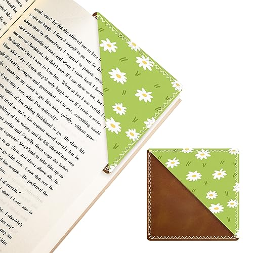 Personalized Leather Bookmarks, Fun & Cute Book Accessories for Reading Lovers, Unbreakable Page Markers for Women Men Girls Boys Student Teacher Kids Retirement Birthday Gifts (Lovely Flower) - color: Lovely Flower