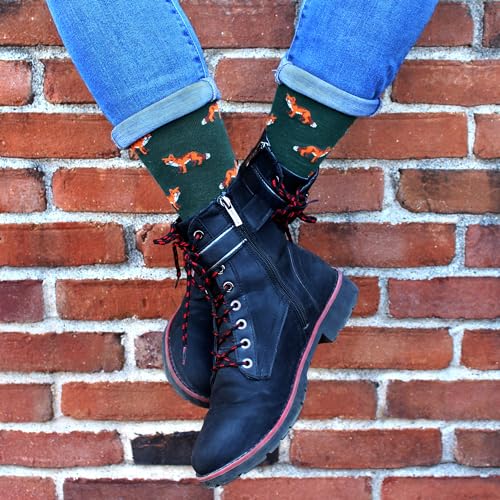 BambooMN Men's Cotton Colorful Design Fashion Novelty Dress Socks - color: Assortment 6b - 6 Pairs, size: 9-15