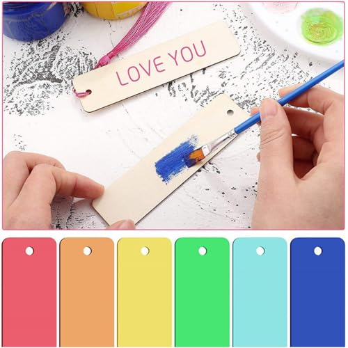 20PCS Unfinished Bookmarks Kit with 20PCS Colorful Tassels