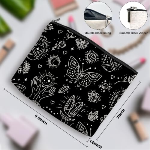 Butterfly Mystic Moon Makeup Bag, Makeup Organizer Cosmetic Bags for Women - color: BohoButterfly