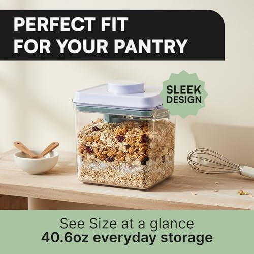 Bop Top Airtight Food Storage Containers with Lid Multi Pack | Kitchen Canister Sets | Air Tight Pantry Container | Pop Top Dry Food Storage Containers for Snacks, Sugar, Flour, Baking, Cereal, Pasta - color: Set of 4