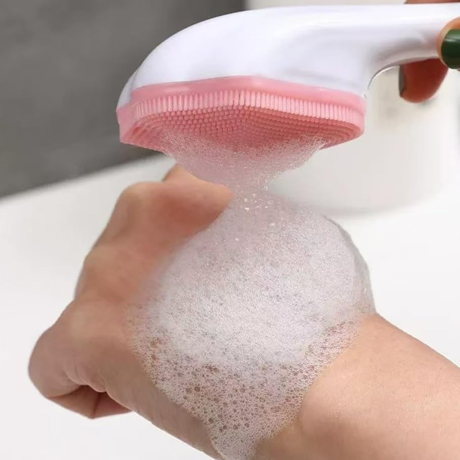 Cat Paw Silicone Face Scrubber Mannual Facial Deep Cleaning Brush Makeup Removal Blackhead Pore Exfoliating Tool - color: Pink