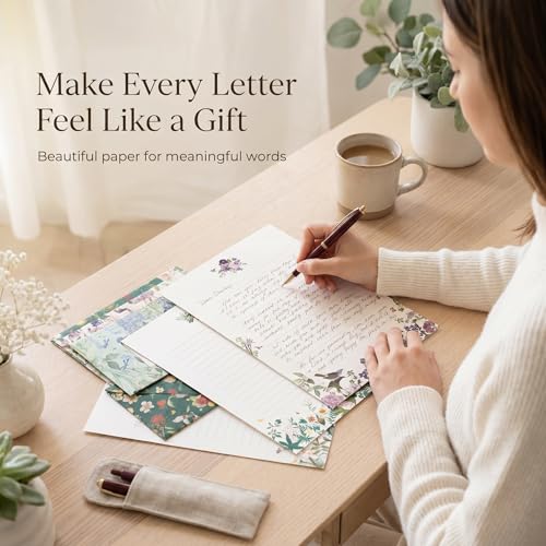 Beautiful Stationery Set with Envelopes - Lined Letter Writing Paper