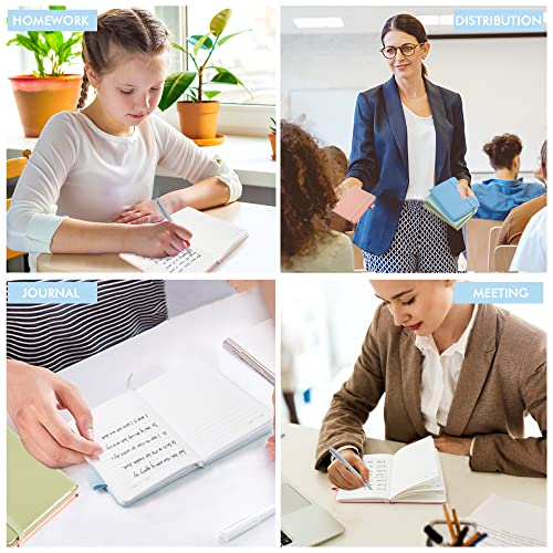 feela 6 Pack Pocket Small Notebooks Bulk, Mini Cute Memo Notepads Hardcover College Ruled Lined Journals with Pen Holder for Women Girls Office School, with 6 Black Pens, 3.5”x 5.5”, A6, Mild Colors - color: 6 Mild Colors