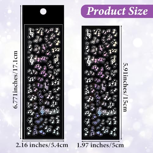 24 Sheets Holographic Photocard Stickers Self Adhesive Glitter