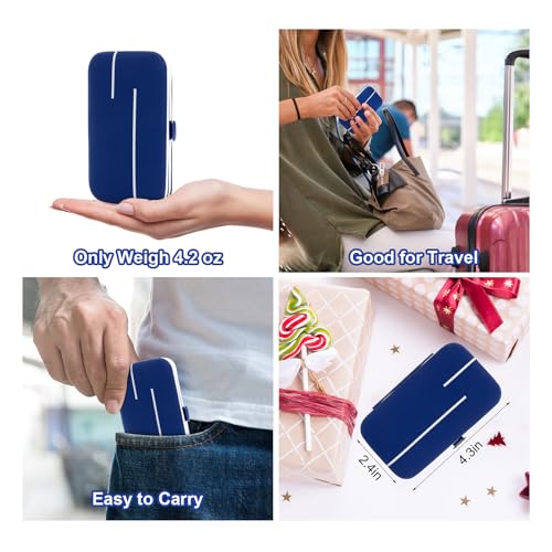 Manicure Set-Stainless Steel Nail Care Set-Professional 7 in 1 Ingrown Toenail Clipper Grooming Tool-Pedicure Kit & Toe Nail Cutter-Thick Nail Scissors Toiletries with Cuticle Trimmer (Blue) - color: Blue