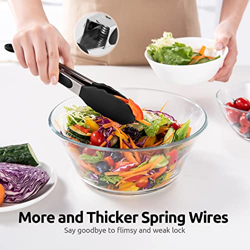 U-Taste Kitchen Tong for Cooking, 600ºF Heat-Resistant Silicone, 9in/Black - color: Black, size: 9 inch