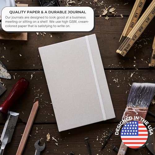 Portage Blank Hardcover Aesthetic Notebook Writing Journal – Bleed-Proof Paper Notepad for Journaling, High GSM, A5 Notebook, Cream Pages - Oatmeal, 6 x 8.5 Inches, 224 Pages - color: Oatmeal, size: Blank Pages