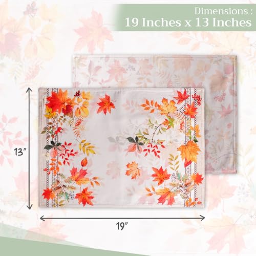 Maison d' Hermine Placemats Set of 4 Reusable 100% Cotton (13"x19") - color: 046 - Amarante, size: 13" X 19" (Pack of 4)