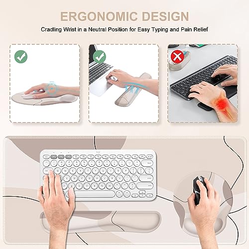 iCasso Brown Art Mouse Mat 35.4"x15.7", Computer Mat for Workspace - color: Brown Art