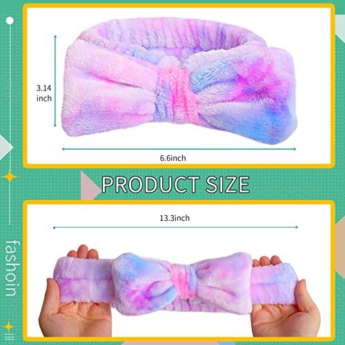 WSYUB Spa Headband,Makeup&Skincare Headbands,Headband for Washing Face - color: Gradient Purple,Pink and White