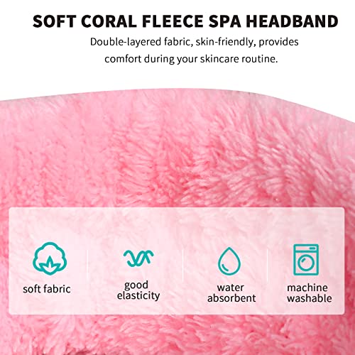 WSYUB 3Pcs Spa Headband, Makeup Headband for Washing Face - color: Pink, Yellow and Dark Blue