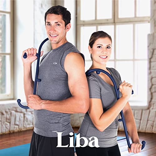 LiBa Back and Neck Massager Trigger Point Hook Therapy Tool Navy - color: C. Navy (1 Pack)