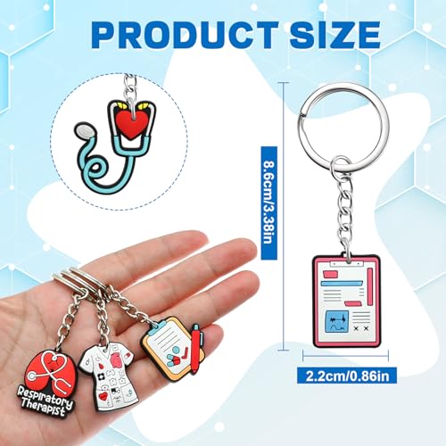 Cute Keychains Bulk, Keychain Charms Key Chain Trinkets Backpack Charms Accessories Keyring for Classroom Prizes - color: Nurse