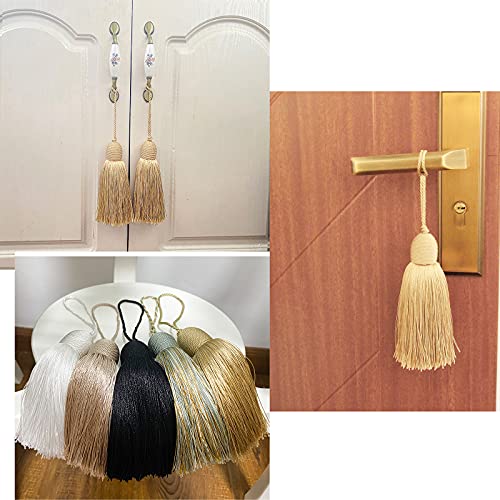 2Pcs Key Tassel with Loop DIY Handmade Craft Accessories,Gold - color: Gold