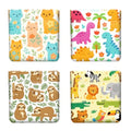 Peacoblue animals and plants Coin Purse,PU Leather Squeeze Pouch 4PCS - style: Animals and Plants