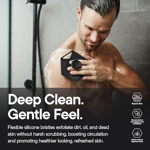 TOOLETRIES Silicone Body Scrubber 2.0, Loofah Alternative - Charcoal - color: Charcoal