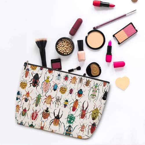 ZHAMEN Colorful Insect Makeup Bag Beetle Bug Lover Gifts Cosmetic Bag - color: Multicolor 1276