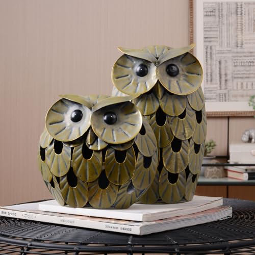 Owl Statue Animal Figurine Modern Sculpture Decor 9.4 Inch - size: Large